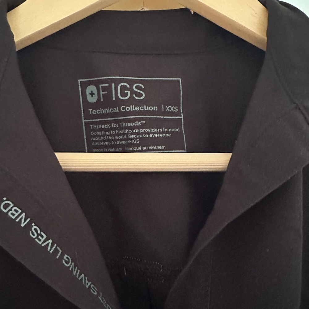 Figs Technical Collection Jacket in Dark Brown